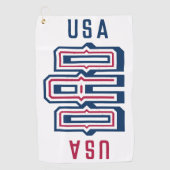 USA American DAD RED White Blue Formal Golfhanddoek (Voorkant)