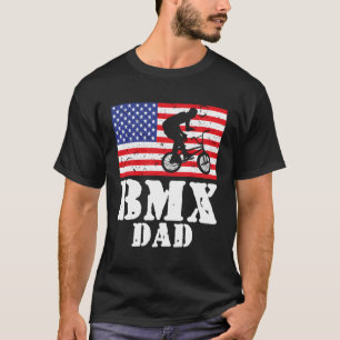 USA American Distressed Flag BMX Dad Mannen cadeau T-shirt