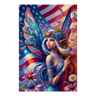 USA American Fairy Perfect Poster