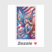 USA American Fairy Sticker (Vel)