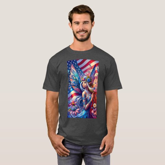 USA American Fairy T-shirt (Voorkant volledig)
