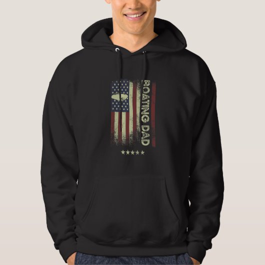 USA American Flag  Boating Dad 1 Hoodie (Voorkant)