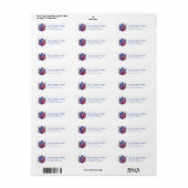 USA American Flag Cross Return Address Labels (Full Sheet)