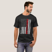 USA American Flag Drop Loads Turck Driver Trucker T-shirt (Voorkant volledig)