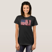 USA American Flag Golf Lover 4 juli Patriottische  T-shirt (Voorkant volledig)