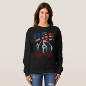 USA American Flag Gymnastics Tee Gymnast 4th of Ju Trui (Voorkant volledig)