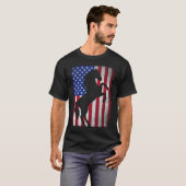 USA American Flag Horse Lover USA Patriotic 4th o T-shirt (Voorkant volledig)