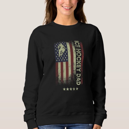 USA American Flag  Ice Hockey Dad  2 Trui (Voorkant)