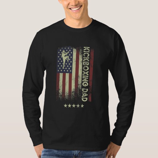 USA American Flag  Kickboxing Dad 1 T-shirt (Voorkant)