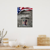 USA American Flag Military Retirement Welcome Poster (Keuken)