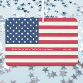 USA American Flag Patriotic Quote Monogrammed Car Luchtverfrisser