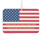 USA American Flag Patriotic Quote Monogrammed Car Luchtverfrisser (Achterkant)