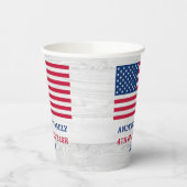 USA American Flag Red White Blue , 4 juli Papieren Bekers (Links)