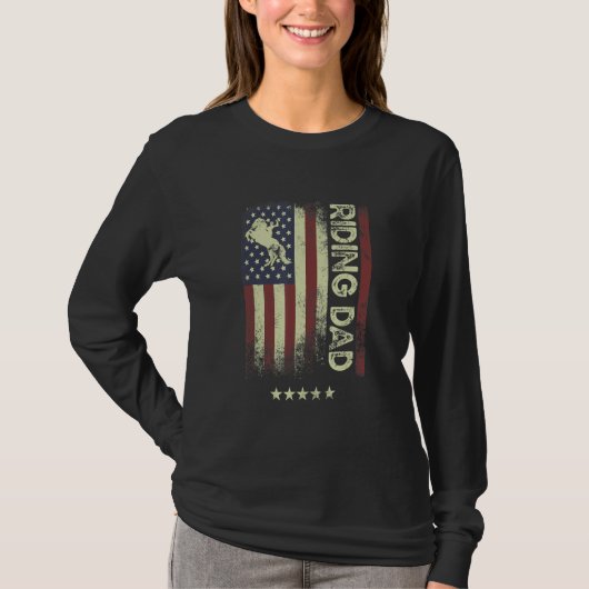 USA American Flag  Riding Dad 1 T-shirt (Voorkant)