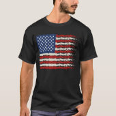USA American Flag Shield Patriotic  T-shirt (Voorkant)