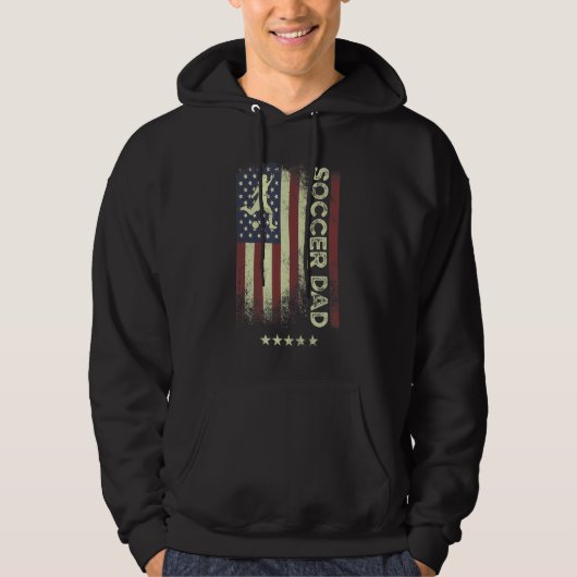USA American Flag  Soccer Dad 1 Hoodie (Voorkant)