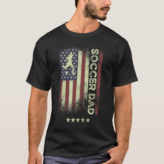 USA American Flag  Soccer Dad 1 T-shirt (Voorkant)