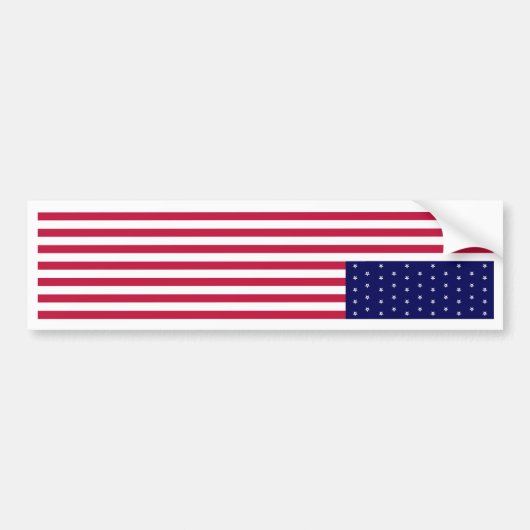 USA American Flag Upside Down SOS White Border Bumpersticker (Voorkant)