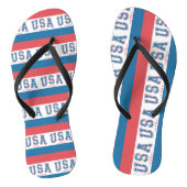 USA American Patriot Rood Wit Blauw Sterren Strepe Teenslippers (Voetbed)