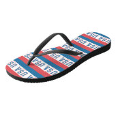 USA American Patriot Rood Wit Blauw Sterren Strepe Teenslippers (Schuin)