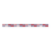 USA Americana Patchwork Red White en Blue Grosgrain Lint (Voorkant)