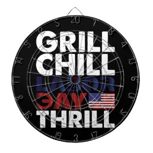 USA Amerika Grill Chill Arbeid Dag Thrill BBQ Part Dartbord