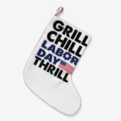 USA Amerika Grill Chill Arbeid Dag Thrill BBQ Part Kleine Kerstsok (Voorkant (Hangend))