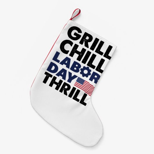 USA Amerika Grill Chill Arbeid Dag Thrill BBQ Part Kleine Kerstsok (Voorkant (Hangend))