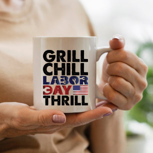 USA Amerika Grill Chill Arbeid Dag Thrill BBQ Part Koffiemok