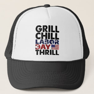 USA Amerika Grill Chill Arbeid Dag Thrill BBQ Part Trucker Pet
