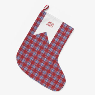USA Amerika Landenkleuren Plaid Rood Wit Blauw Grote Kerstsok