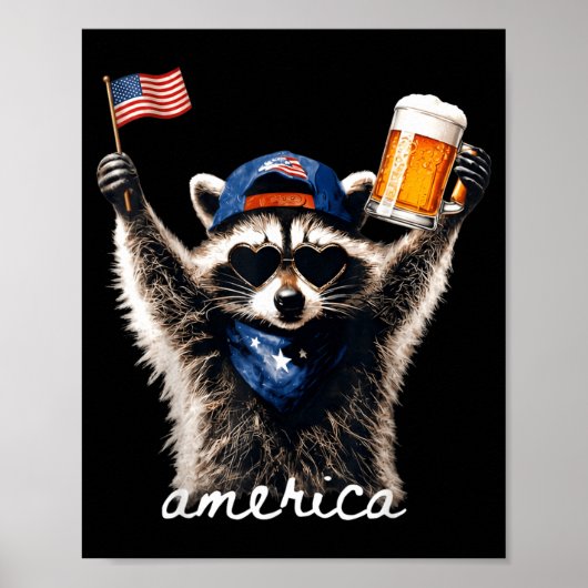 Usa Amerika Wasbeer Bier 1776-2026 4 juli Poster (Voorkant)