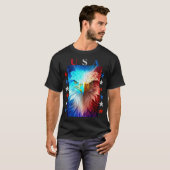 USA Amerikaanse Bald Eagle Zwart T-shirt (Voorkant volledig)
