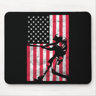 Usa Amerikaanse Vlag Baseball Rood Wit Blauw 4 jul Muismat