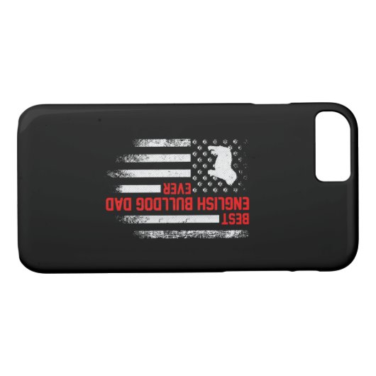 USA Amerikaanse vlag Beste Engelse Bulldog Case-Mate iPhone Case (Achterkant (Horizontaal))