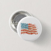 USA Amerikaanse Vlag Bloemstuk Ronde Button 3,2 Cm (Voorkant /achterkant)