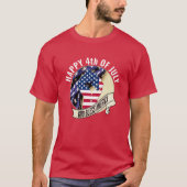 USA Amerikaanse Vlag Familie 4th VAN JULI T-shirt (Voorkant)