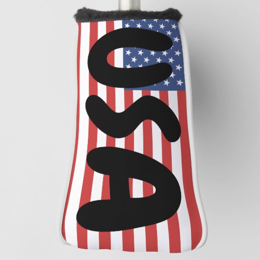 USA AMERIKAANSE VLAG GOLF HOOFD HOESJE GOLFHEADCOVER (Draai 90)