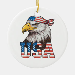 USA Amerikaanse Vlag Mannen Vrouwen Kinderen Ameri Keramisch Ornament