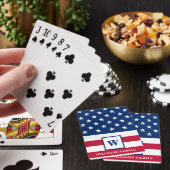 USA Amerikaanse vlag Monogram Familienaam 4th van  Pokerkaarten (Insitu)