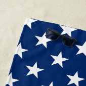 USA Amerikaanse vlag Monogram Familienaam 4th van  Strandlaken (In situ)