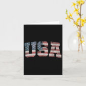 Usa Amerikaanse Vlag Patriottisch 4 juli Amerika  Kaart (Gele Bloem)