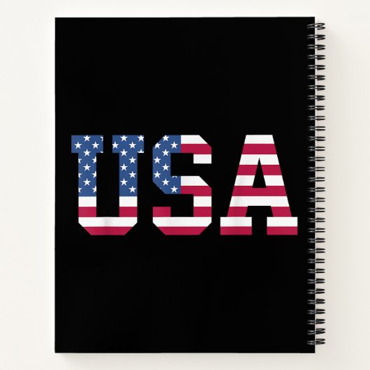 USA Amerikaanse Vlag Patriottisch Rood Wit Blauw S Notitieboek (Achterkant)