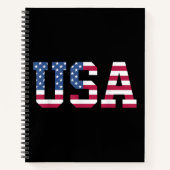USA Amerikaanse Vlag Patriottisch Rood Wit Blauw S Notitieboek (Voorkant)