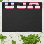 USA Amerikaanse Vlag Patriottisch Rood Wit Blauw S Theedoek (Gevouwen)