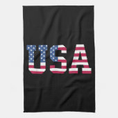 USA Amerikaanse Vlag Patriottisch Rood Wit Blauw S Theedoek (Verticaal)