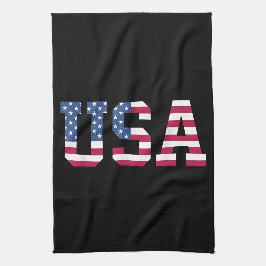 USA Amerikaanse Vlag Patriottisch Rood Wit Blauw S Theedoek (Verticaal)