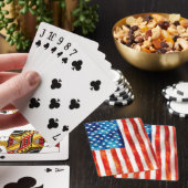 USA Amerikaanse Vlag Patriottische 4 juli Parade V Pokerkaarten (Insitu)