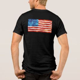 USA Amerikaanse Vlag Patriottische 4 juli Parade V Tri-Blend Shirt