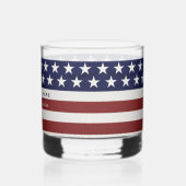 USA Amerikaanse vlag Patriottische Juli 4 Geperson Whisky Glas (Links)